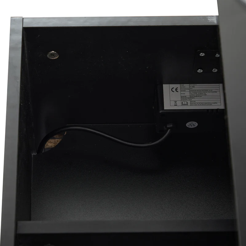 Table basse relevable noire brillante avec éclairage LED 100*50*35 cm OKRUITS BLACK