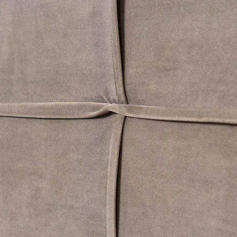Lit coffre double tête de lit réglable, velours gris avec espace de rangement TEGZA
